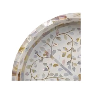 Plateau de service de luxe en nacre, fait main, incrusté de coquillages, plateau décoratif pour la maison, l'hôtel, le restaurant, pour le service et les cadeaux - Product Image 2