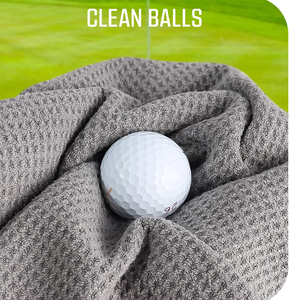 Serviette de golf en microfibre gaufrée de qualité supérieure, nouveau design, absorbante, pour le nettoyage de l'équipement, avec logo et crochet. - Product Image 2