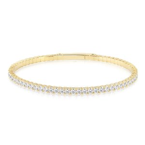 BRILLIANT DIAMANT Brazalete de Tenis de Lujo Flexible para Mujer, Chapado en Rodio, con Diamantes Cultivados en Laboratorio de Oro de 14K, 3.6 CT, Blanco D, Corte Brillante, IGI - Product Image 4
