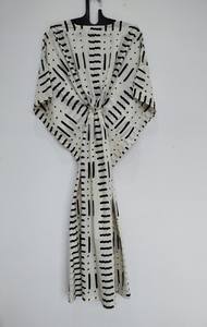 Robe kaftan indienne en coton faite à la main, paréo de plage, coupe décontractée, style bohème - Product Image 4