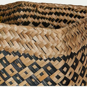 Square Seagrass <b>Basket</b> <b>with</b> <b>Lid</b> Handmade Storage <b>Basket</b> Wholesale eco-friendly Made Viet Nam - Product Image 4