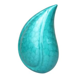Distinctive Aluminum Tear Drop <b>Memorial</b> Ash <b>Keepsake</b> Urn Tribute Holder Designed With Decorative Exterior Elegance - Product Image 6