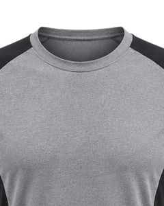 Gray And Black Quick Dry <b>Polyester</b> Sports T <b>Shirt</b> For Men Custom Training Running Jersey Breathable Gym Wear Tee Top Pro - Product Image 5