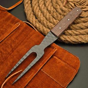 Ensemble professionnel de couteau et fourchette à steak, faits à la main, avec revêtement en poudre, pour usage domestique et en restaurant, avec manche en bois, vente en gros OEM - Product Image 4