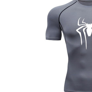 Premium <b>Men</b> <b>Compression</b> <b>Shirts</b> Knitted 100% Polyester Short Sleeves Athletic Gym Training Eco-Friendly Lightweight - Product Image 3