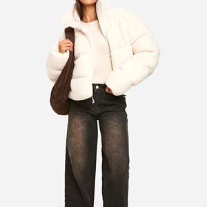 Nouvelle veste d'hiver longue à capuche pour femme, chaude, épaisse, 100% polyester, col écologique, réversible, imperméable, parka - Product Image 2