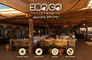ตาข่ายบังแดดใยมะพร้าวทำมือ Eco2go เวียดนาม |   ผ้าใบกันแดดแบบรักษ์โลก ทนทาน สำหรับใช้งานกลางแจ้ง - Product Image 5