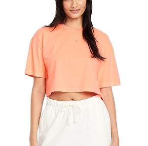 Camisetas Cortas de Verano Casuales y Holgadas para Mujer Talla Grande, Camisetas de Manga Corta Transpirables y Ecológicas con Hombros Caídos, 100% Algodón - Product Image 1