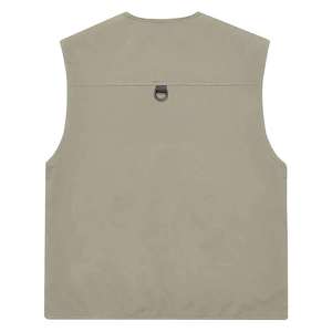 เสื้อกั๊กนิรภัยกันน้ำ ANSI Class 2 หลายกระเป๋า สีกากี ซิปด้านหน้า สำหรับงานกลางแจ้ง - Product Image 6