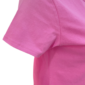 Exportateur en gros : T-shirt pour femme en coton peigné de qualité supérieure, respirant, col en V, coupe ample, style streetwear, idéal pour l'été, expédition mondiale. - Product Image 2