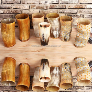 Corne à boire Viking Ox de la meilleure qualité avec support Corne de Viking d'Inde par RF Crafts - Product Image 2