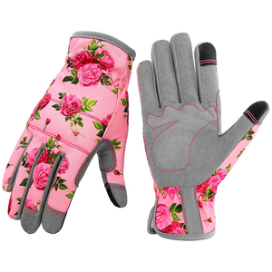 Meilleur Prix Nouveauté Gants de Jardinage Imprimés Floraux pour Femmes, Paume Douce, Poignet Élastique, pour Plantation en Extérieur - Product Image 1