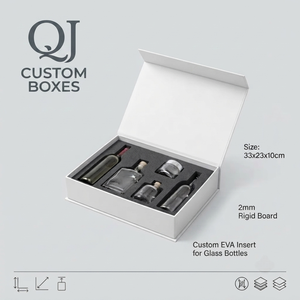 Caja de Cartón Rígido Magnética de Lujo con Logotipo Personalizado, Ecológica y Reutilizable para Empaque de Botellas de Cuidado Personal y Cosméticos, Cajas QJ - Product Image 1