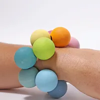 Juguete de Bloques de Construcción de Madera con Bolas de Colores - Desarrolla las Habilidades Prácticas y el Pensamiento de los Niños, Agarrador de Cuentas