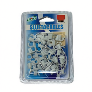 Clips en plastique minimalistes durables de 10 mm pour la gestion des câbles et accessoires à fixer au mur - Product Image 2
