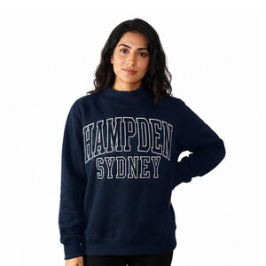 Hampden Sydney Crew <b>Neck</b> Sweatshirt Oversized Custom Women's Oversized <b>Mock</b> <b>Neck</b> Sweatshirt Embroidery Logo Casual Streetwear - Product Image 3