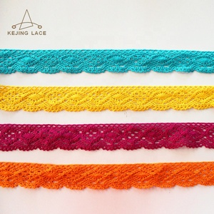 Adorno de encaje de algodón 100%, adornos de encaje <span class=keywords><strong>Cluny</strong></span> festoneado de 5cm para ropa - Product Image 1