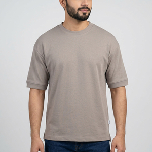 T-shirt en jersey pour homme, 100% coton noir, manches courtes, col rond, uni, 180g, vêtement décontracté d'été - Product Image 2