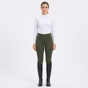 Pantalons d'équitation pour femmes, extensibles, avec grip en silicone aux genoux, pour la compétition, logo personnalisé, service OEM, pantalons d'équitation pour femmes - Product Image 1