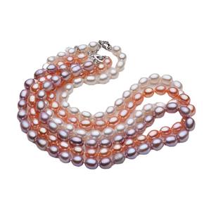 Collar de Perlas de Agua Dulce con Forma de Arroz de 7-8 mm y 8-9 mm, Suministro Directo del Fabricante, Venta al por Mayor de Joyería - Product Image 5