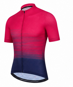 Wholesale Custom Logo Summer 100% Polyester Seamless Fusing Comfortable Cycling Jersey Short Sleeves Breathable 160g Fabric <b>Road</b> - Product Image 3