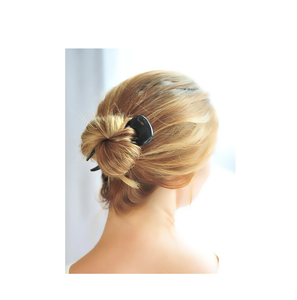 Accessoires de coiffure écologiques en corne de buffle polie, fourchettes à cheveux uniques, pinces à cheveux artistiques de collection, style Love - Product Image 2