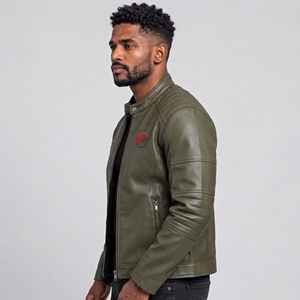 Vêtements de course pour moto, veste en simili cuir avec finition durable, coupe confortable, fermeture éclair, design résistant au vent - Product Image 5