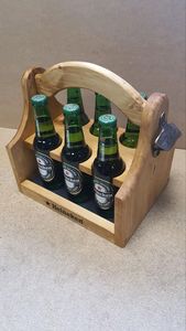 Handcrafted Wood Beer Tote Caddies Beer Carrier Beer Caddy Man Cave - Product Image 5