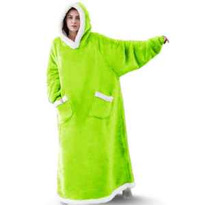 Manta con Capucha Extra Grande Personalizada de Fábrica para Mujer, Sudadera Cómoda de Forro Polar Sherpa, Manta con Capucha para Adultos con Mangas - Product Image 3