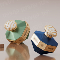 Flacon de Parfum Vide de Luxe en Verre Recyclé 100ml, avec Vaporisateur à Col Sertissable, Design de Niche Unique, et Emballage Boîte Rigide