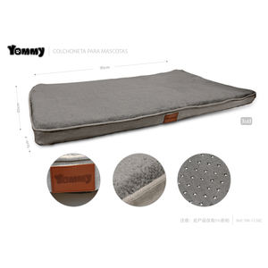 Cuccia per animali Yommy 65x95x5cm, grigio scuro, materasso in memory foam per cani e gatti, comodo tappetino per dormire - Product Image 1