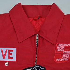 Global Ropes Embroidered Bomber <b>Jackets</b> for <b>Men</b> Red Zipper Front Patch Design Streetwear Autumn Wear with Customized Logo <b>Jacket</b> - Product Image 6
