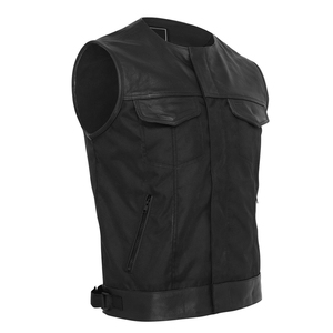 Gilet en cuir pour homme, style décontracté léger et respirant, nouvelle collection, coupe ajustée, personnalisable, prix de gros, vente chaude - Product Image 6