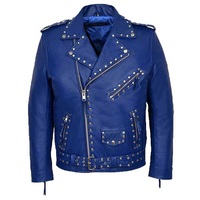 Veste en cuir de mouton véritable de qualité supérieure, veste en cuir de motard pour homme, couleur marron, veste en cuir pour homme