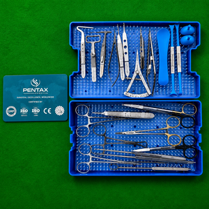Ensemble de chirurgie oculaire pour blepharoplastie, 26 pièces, instruments ophtalmologiques, acier inoxydable allemand, certifié CE par Pentax - Product Image 2