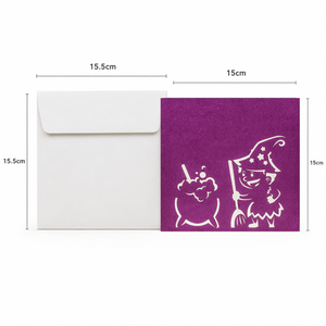 Carte de vœux 3D pop-up sur le thème d'Halloween, faite à la main, fabricant sur mesure pour papeterie artisanale en papier de qualité supérieure - Product Image 2