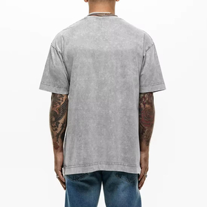 เสื้อยืดโอเวอร์ไซส์ผู้ชาย ผ้าฝ้าย 100% |   เสื้อยืดออกกำลังกายคุณภาพดีที่สุด ราคาโรงงาน บริการ OEM ขายส่ง - Product Image 5