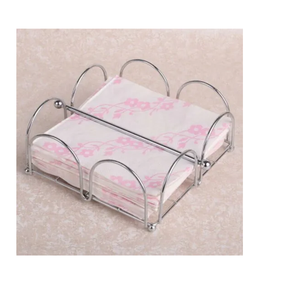 Porte-serviettes en acier miroir avec logo personnalisé, rond, pour restaurant, à prix avantageux - Product Image 4