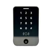 Lector de teclado de control de acceso DK-6811 con pantalla táctil y lector de tarjetas RFID compatible con MIFARE, material ABS negro
