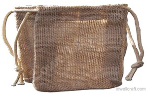 Lowellcraft's Eco-friendly Natural Jute <b>Drawstring</b> Pouches Plain Gift <b>Bags</b> for Bridal Jewelry and Other Gifts - Product Image 3
