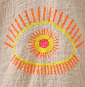 Kimono Estampado Colorido para Uso Diario, Hecho a Mano, para Niñas y Mujeres, Diseño Moderno con Ojo de Demonio - Product Image 5