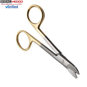 กรรไกรตัดขอบครอบฟัน 4.25 นิ้ว โค้ง ทำจากสแตนเลสสตีล ความแม่นยำสูง ใช้งานด้วยมือ ได้รับการรับรองมาตรฐาน CE ด้ามจับชุบทอง - Product Image 4