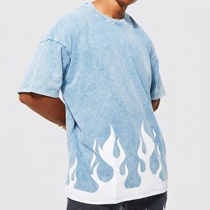 เสื้อยืดโอเวอร์ไซส์ทรงบ็อกซี่ ผ้าคอตตอน สไตล์วินเทจ ล้างสีแบบแอซิดวอช สำหรับผู้ชาย ราคาส่ง แฟชั่นลำลอง สตรีทแวร์ - Product Image 5