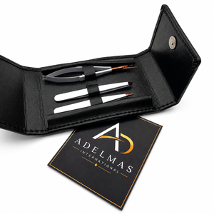 Ensemble de pinces à sourcils professionnelles en acier inoxydable blanc et or rose, pointues et inclinées, légères et durables, outils de soin des sourcils - Product Image 3