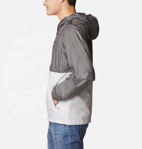 Men Color Blocked <b>Hooded</b> <b>Soft</b> <b>Shell</b> <b>Jacket</b> Zip Fly Water Resistant Polyester Outdoor Wear Regular Fit All Seasons - Product Image 4