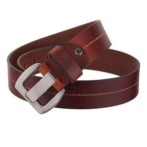 Ceinture pour homme en cuir véritable de haute qualité, ceinture pour homme en cuir véritable, boucle à ardillon de luxe, élégante - Product Image 2
