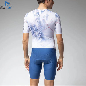 Ensemble de maillots de cyclisme personnalisés avec logo pour hommes, vêtements de vélo respirants, uniforme de VTT et de vélo de route, tissu à séchage rapide, impression par transfert par sublimation - Product Image 5
