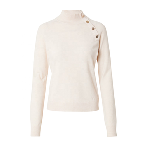 Suéter de Punto con Cuello Alto para Mujer, Algodón, Fibra de Bambú, Ecológico, a Rayas, Antipilling, Elegante, Manga Larga, Otoño - Product Image 1