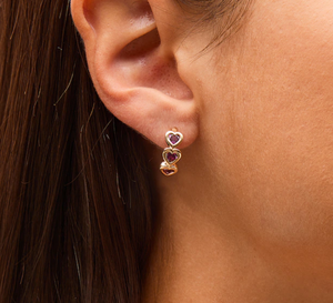 <b>Hoops</b> Earrings Diamond Earrings Gold and <b>Silver</b> Earrings Lab Grown Diamonds Earrings <b>Hoops</b> Fine Jewelry for Women - Product Image 3