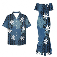 Ensemble de robes maxi queue de poisson vintage personnalisables en deux pièces pour couples